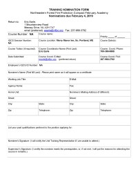 Winter Academy Nomination Form 2019
