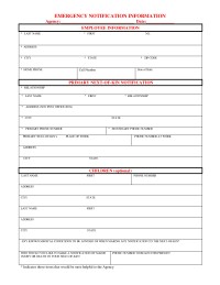 Download Emergency Notification Information Form.pdf (application/pdf, 104.14 KB) Emergency Notification Information Form