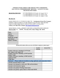 Commission Meeting Registration Form 2016