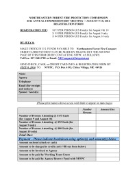 Commission Meeting Registration Form 2016
