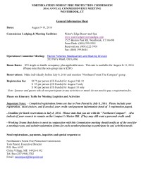 Commission Meeting General Info Sheet 2016