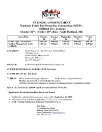 O-305 Type 3 AHIMT Training Academy Announcement (Fall 2022)