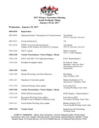 Winter Meeting Agenda 2017