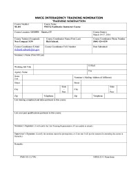 M-410 Facilitative Instructor Course Nomination Form 2016