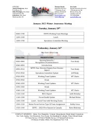 Winter Meeting Agenda 2022