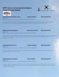 UAS Virtual Training Schedule 2021