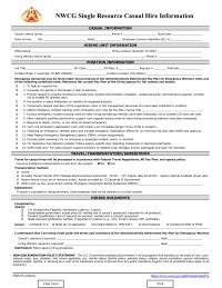 Casual Hire Form (PMS934)