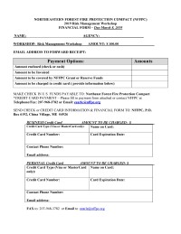 Risk Management Workshop Financial Form 2019