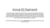 AD Paperwork Walkthrough