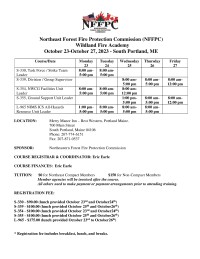 Fall Wildland Fire Academy Announcement (2023)