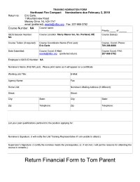Winter Academy Nomination Form 2018