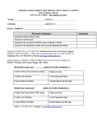 Winter Meeting Financial Form 2016